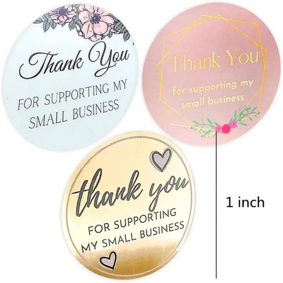 500 'Thank You For Supporting My Small Business' Stickers - Picture 2 of 7